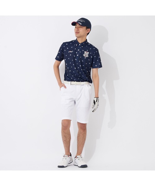 フィラゴルフ 上下セットアップ　半袖ゴルフシャツL ショートパンツM セール】FILA GOLF/フィラゴルフ ゴルフウェア ブランド ロゴ