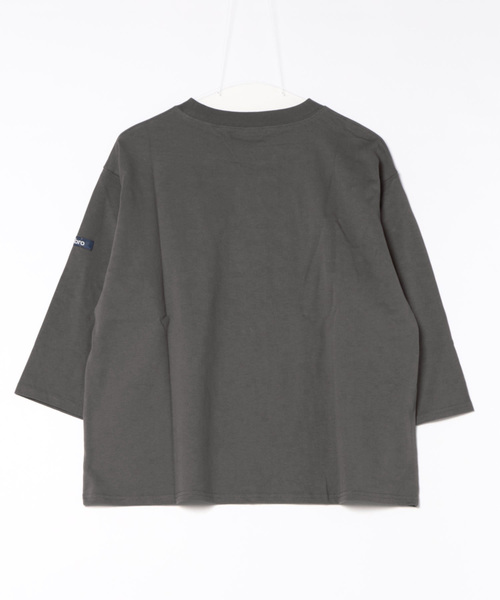 UMBRO(アンブロ)の「<UMBROコラボ(アンブロ)×UNDOVE>【配色衿/ワンポイント刺繍/半袖Tシャツ/オーバーサイズ/カジュアルスポーティー】綿100%7分袖Tシャツ(Tシャツ/カットソー・レディース・モカ/ナチュラル・XXXX-LARGE/XXX-LARGE/XX-LARGE/X-LARGE/LARGE/MEDIUM)」の7枚目の写真