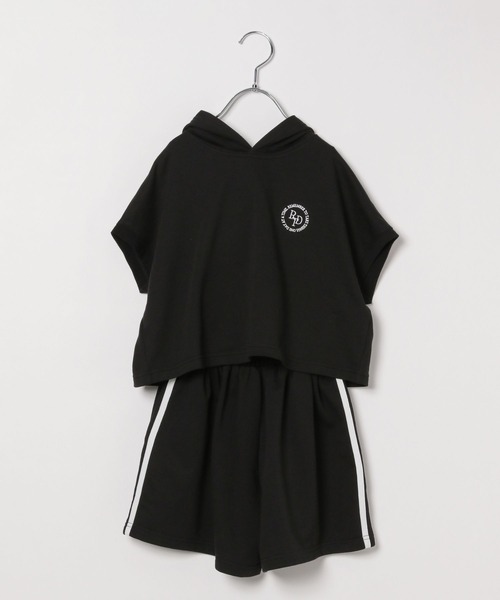 GLOBAL WORK（グローバルワーク）の「COOL/パーカーセットアップ/105230（パーカー・キッズ・ブラック/ホワイト系その他・120cm/130cm/140cm/150cm/160cm/170cm）」の4枚目の写真