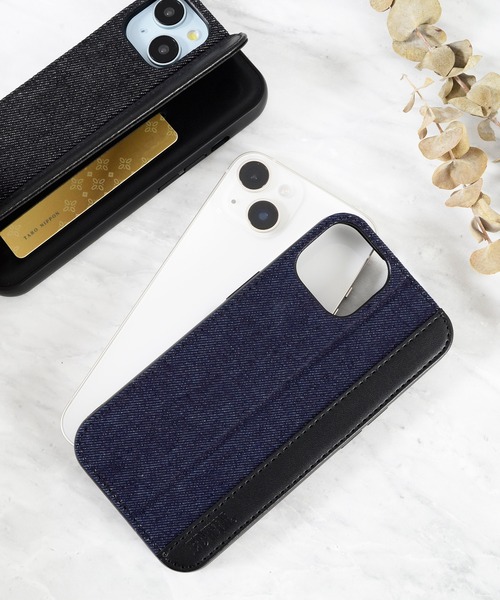 EDWIN（エドウィン）の「iPhone16 iPhone16Pro iPhone15 iPhone14 iPhone13 エドウィン [レザー調スタンドケース]（スマホケース/カバー・メンズ・ブラック/インディゴブルー・iPhone 15/iPhone 16/iPhone 16 Pro）」の17枚目の写真