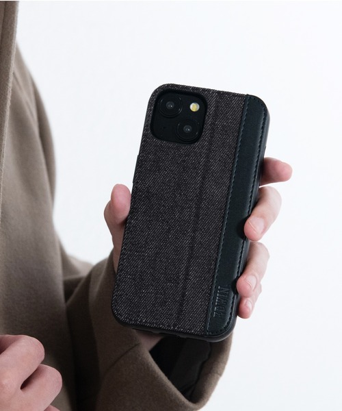 EDWIN（エドウィン）の「iPhone16 iPhone16Pro iPhone15 iPhone14 iPhone13 エドウィン [レザー調スタンドケース]（スマホケース/カバー・メンズ・ブラック/インディゴブルー・iPhone 15/iPhone 16/iPhone 16 Pro）」の14枚目の写真