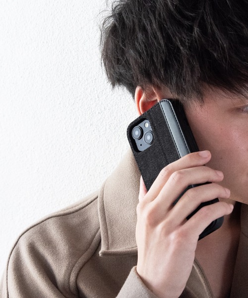 EDWIN（エドウィン）の「iPhone16 iPhone16Pro iPhone15 iPhone14 iPhone13 エドウィン [レザー調スタンドケース]（スマホケース/カバー・メンズ・ブラック/インディゴブルー・iPhone 15/iPhone 16/iPhone 16 Pro）」の16枚目の写真