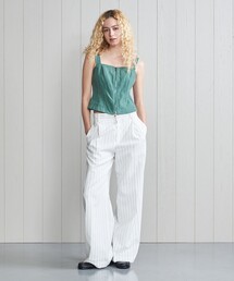 H　BEAUTY&YOUTH UNITED ARROWS | ＜H＞ストライプワイドパンツ(その他パンツ)