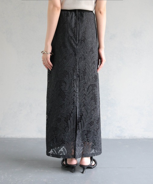 &g'aime（アンジェム）の「【&g’aime】シアーレースタイトスカート（スカート・レディース・アイボリー/ブラック・FREE）」の11枚目の写真