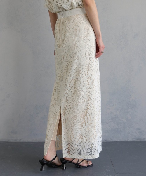 &g'aime（アンジェム）の「【&g’aime】シアーレースタイトスカート（スカート・レディース・アイボリー/ブラック・FREE）」の22枚目の写真