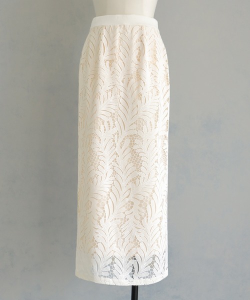 &g'aime（アンジェム）の「【&g’aime】シアーレースタイトスカート（スカート・レディース・アイボリー/ブラック・FREE）」の14枚目の写真