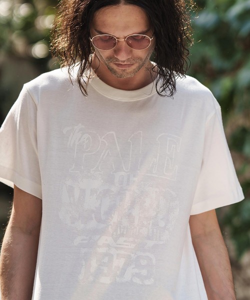 CAMBIO(カンビオ)の「mt8945- スタンダードシルエットプリントTシャツ(PALE)(Tシャツ/カットソー・メンズ・ネイビー/スミクロ/ホワイト・S/M/L/XL)」の5枚目の写真