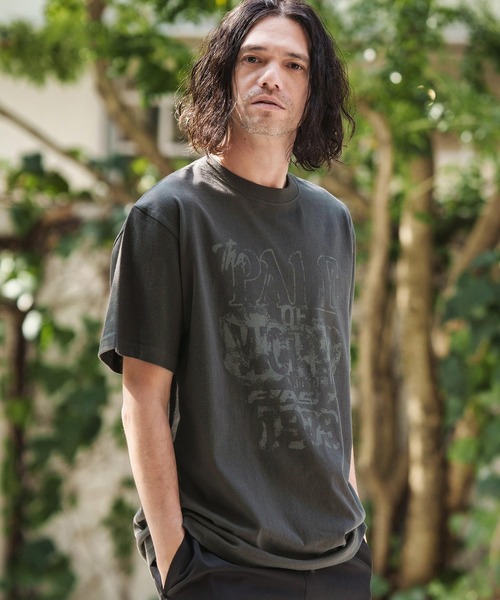 CAMBIO(カンビオ)の「mt8945- スタンダードシルエットプリントTシャツ(PALE)(Tシャツ/カットソー・メンズ・ネイビー/スミクロ/ホワイト・S/M/L/XL)」の10枚目の写真