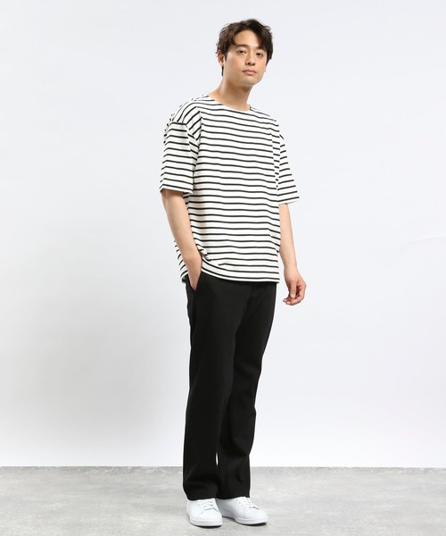 GLOBAL WORK Smile Seed Store（グローバルワーク スマイルシードストア）の「コットンボーダーＴシャツ半袖/984102（Tシャツ/カットソー・メンズ・ブルー系その他/グレー/その他・SMALL/LARGE/X-LARGE/MEDIUM）」の11枚目の写真