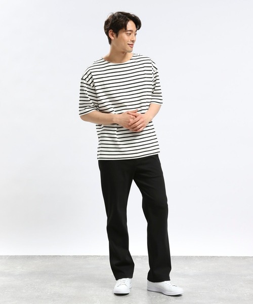 GLOBAL WORK Smile Seed Store（グローバルワーク スマイルシードストア）の「コットンボーダーＴシャツ半袖/984102（Tシャツ/カットソー・メンズ・ブルー系その他/グレー/その他・SMALL/LARGE/X-LARGE/MEDIUM）」の12枚目の写真