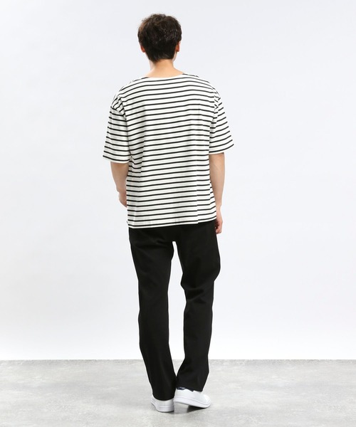 GLOBAL WORK Smile Seed Store（グローバルワーク スマイルシードストア）の「コットンボーダーＴシャツ半袖/984102（Tシャツ/カットソー・メンズ・ブルー系その他/グレー/その他・SMALL/LARGE/X-LARGE/MEDIUM）」の14枚目の写真