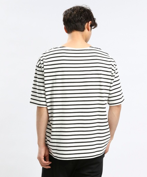 GLOBAL WORK Smile Seed Store（グローバルワーク スマイルシードストア）の「コットンボーダーＴシャツ半袖/984102（Tシャツ/カットソー・メンズ・ブルー系その他/グレー/その他・SMALL/LARGE/X-LARGE/MEDIUM）」の17枚目の写真