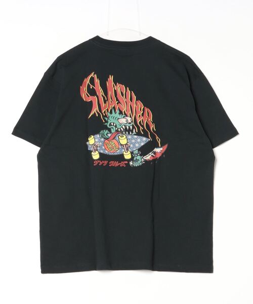 SANTA CRUZ（サンタクルーズ）の「【ムラサキスポーツ限定】SANTACRUZ/サンタクルーズ 半袖Tシャツ 麻柄 カタカナ 502241417（Tシャツ/カットソー・メンズ・ブラック/ホワイト・M/L/XL）」の3枚目の写真