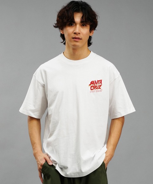 SANTA CRUZ（サンタクルーズ）の「【ムラサキスポーツ限定】SANTACRUZ/サンタクルーズ 半袖Tシャツ 麻柄 カタカナ 502241417（Tシャツ/カットソー・メンズ・ブラック/ホワイト・M/L/XL）」の16枚目の写真