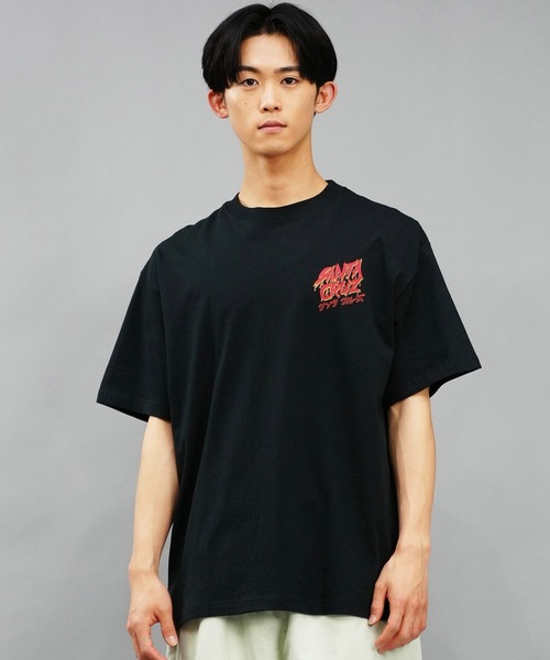 SANTA CRUZ（サンタクルーズ）の「【ムラサキスポーツ限定】SANTACRUZ/サンタクルーズ 半袖Tシャツ 麻柄 カタカナ 502241417（Tシャツ/カットソー・メンズ・ブラック/ホワイト・M/L/XL）」の11枚目の写真