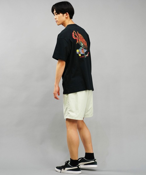 SANTA CRUZ（サンタクルーズ）の「【ムラサキスポーツ限定】SANTACRUZ/サンタクルーズ 半袖Tシャツ 麻柄 カタカナ 502241417（Tシャツ/カットソー・メンズ・ブラック/ホワイト・M/L/XL）」の6枚目の写真