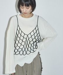 THE YOn | ビーズデザインメッシュビスチェ(キャミソール)