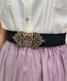 axes femme POETIQUE | レースアップリボンゴムベルト(ベルト)