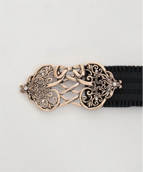 axes femme POETIQUE（アクシーズファムポエティック）の「レースアップリボンゴムベルト（ベルト・レディース・アンティークゴールド/アンティークシルバー・FREE）」の5枚目の写真