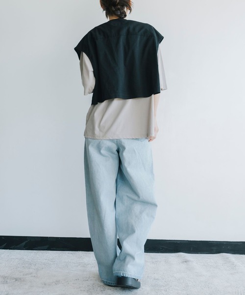 最終決算 refinedworks】コットン100％の生地を使用したミニマルなカーゴ トップス