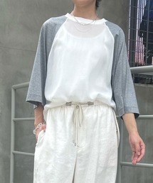 Munich | ギザリヨセルドッキングハーフスリーブプルオーバー(Tシャツ/カットソー)