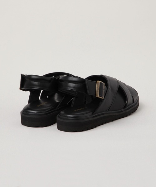 RAGEBLUE(レイジブルー)の「シンセティックレザー/クロスストラップサンダル(サンダル・メンズ・ベージュ/ブラック・LARGE/MEDIUM)」の9枚目の写真