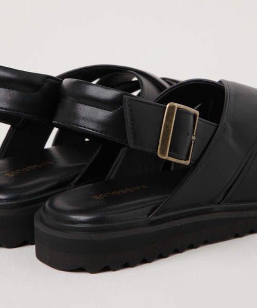 RAGEBLUE(レイジブルー)の「シンセティックレザー/クロスストラップサンダル(サンダル・メンズ・ベージュ/ブラック・LARGE/MEDIUM)」の18枚目の写真