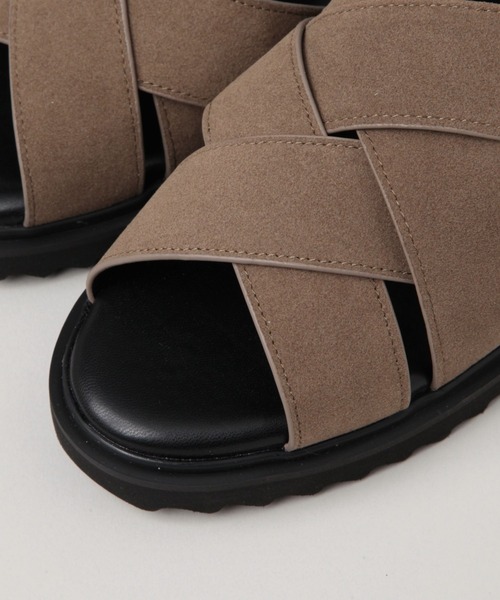 RAGEBLUE(レイジブルー)の「シンセティックレザー/クロスストラップサンダル(サンダル・メンズ・ベージュ/ブラック・LARGE/MEDIUM)」の19枚目の写真