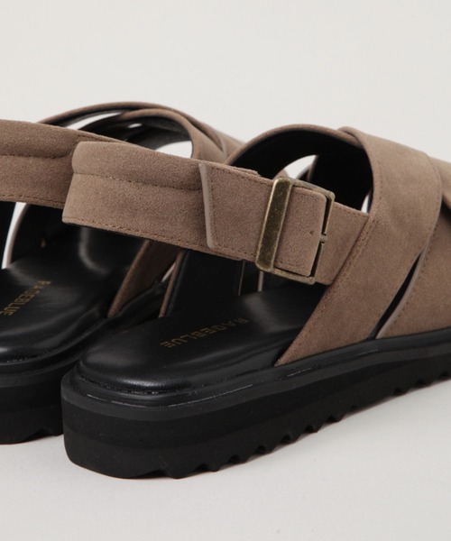 RAGEBLUE(レイジブルー)の「シンセティックレザー/クロスストラップサンダル(サンダル・メンズ・ベージュ/ブラック・LARGE/MEDIUM)」の20枚目の写真