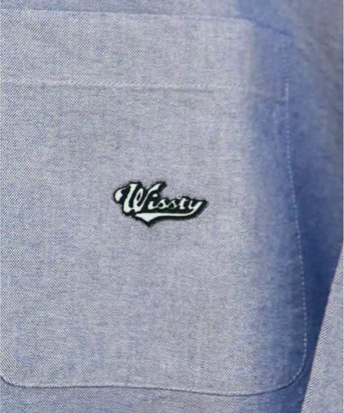 wissty（ウィスティー）の「wissty-ロゴ刺繍BDシャツ（シャツ/ブラウス・メンズ・ホワイト/ブルー・FREE）」の12枚目の写真