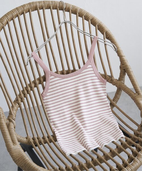 VENCEEXCHANGE（ヴァンスエクスチェンジ）の「ボーダー配色キャミソール（キャミソール・レディース・ブラウン/オフホワイト/ピンク/ブラック/グリーン・FREE）」の5枚目の写真