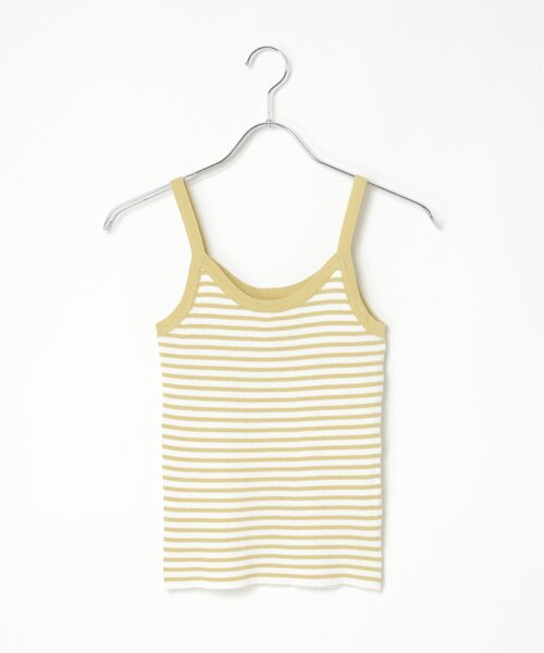 VENCEEXCHANGE（ヴァンスエクスチェンジ）の「ボーダー配色キャミソール（キャミソール・レディース・ブラウン/オフホワイト/ピンク/ブラック/グリーン・FREE）」の9枚目の写真