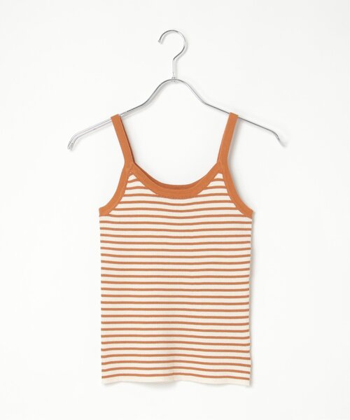 VENCEEXCHANGE（ヴァンスエクスチェンジ）の「ボーダー配色キャミソール（キャミソール・レディース・ブラウン/オフホワイト/ピンク/ブラック/グリーン・FREE）」の11枚目の写真