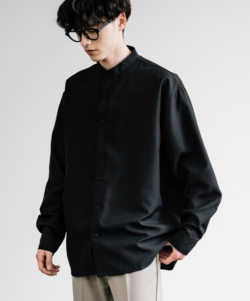 Rocky Monroe（ロッキーモンロー）の「ポリトロ バンドカラービッグシルエットシャツ（シャツ/ブラウス・メンズ・ホワイト/イエロー/グレー/ライトブルー/ブラック・FREE）」の9枚目の写真
