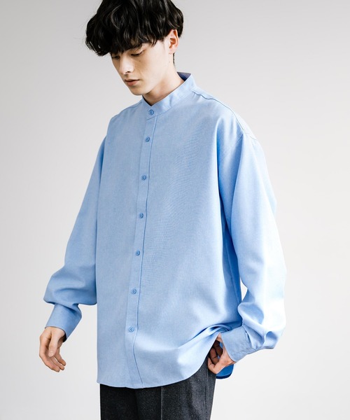 Rocky Monroe（ロッキーモンロー）の「ポリトロ バンドカラービッグシルエットシャツ（シャツ/ブラウス・メンズ・ホワイト/イエロー/グレー/ライトブルー/ブラック・FREE）」の16枚目の写真