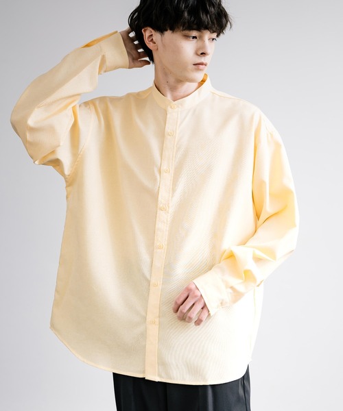 Rocky Monroe（ロッキーモンロー）の「ポリトロ バンドカラービッグシルエットシャツ（シャツ/ブラウス・メンズ・ホワイト/イエロー/グレー/ライトブルー/ブラック・FREE）」の18枚目の写真