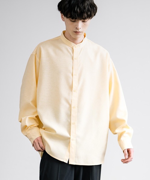 Rocky Monroe（ロッキーモンロー）の「ポリトロ バンドカラービッグシルエットシャツ（シャツ/ブラウス・メンズ・ホワイト/イエロー/グレー/ライトブルー/ブラック・FREE）」の19枚目の写真