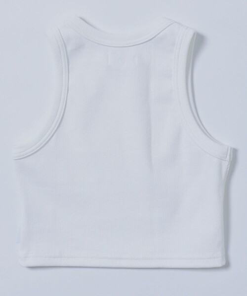 BASICKS(ベイシックス)の「BASICKS/ベイシックス New Organic Cropped Tank-Top / ハート刺繍 クロップド タンクトップ(タンクトップ・レディース・ホワイト/ブラック・SMALL)」の3枚目の写真