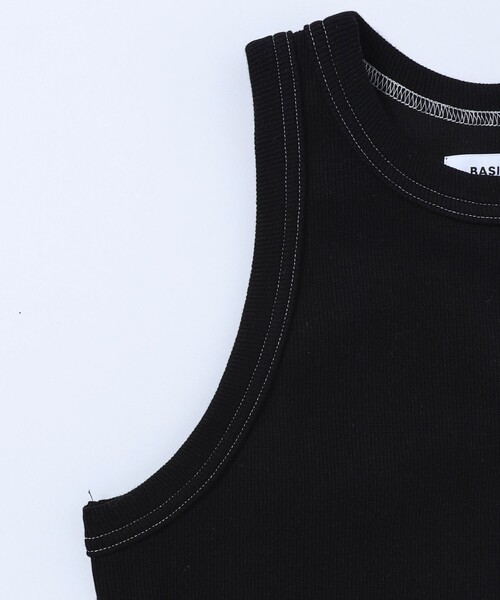 BASICKS(ベイシックス)の「BASICKS/ベイシックス New Organic Cropped Tank-Top / ハート刺繍 クロップド タンクトップ(タンクトップ・レディース・ホワイト/ブラック・SMALL)」の6枚目の写真
