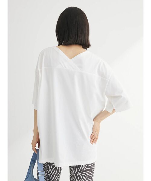 Green　Parks（グリーンパークス）の「冷っとすずやか　バックカシュクールチュニック（チュニック・レディース・ダークパープル/ライトベージュ/ブラック/オフホワイト/ダークグレー・FREE）」の15枚目の写真