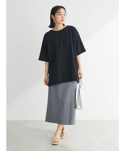 Green　Parks（グリーンパークス）の「冷っとすずやか　バックカシュクールチュニック（チュニック・レディース・ダークパープル/ライトベージュ/ブラック/オフホワイト/ダークグレー・FREE）」の20枚目の写真