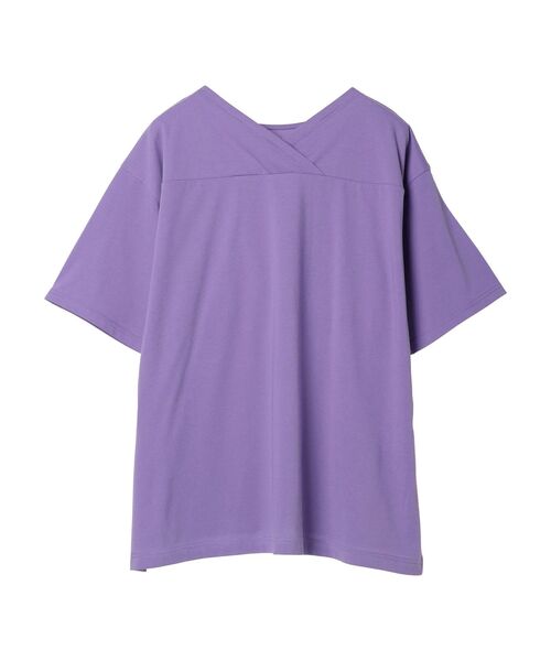 Green　Parks（グリーンパークス）の「冷っとすずやか　バックカシュクールチュニック（チュニック・レディース・ダークパープル/ライトベージュ/ブラック/オフホワイト/ダークグレー・FREE）」の18枚目の写真
