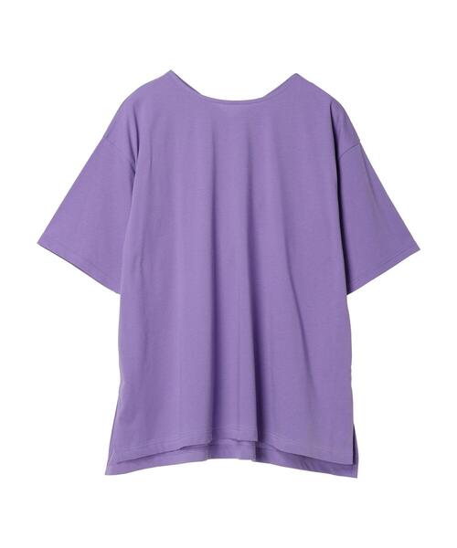 Green　Parks（グリーンパークス）の「冷っとすずやか　バックカシュクールチュニック（チュニック・レディース・ダークパープル/ライトベージュ/ブラック/オフホワイト/ダークグレー・FREE）」の9枚目の写真