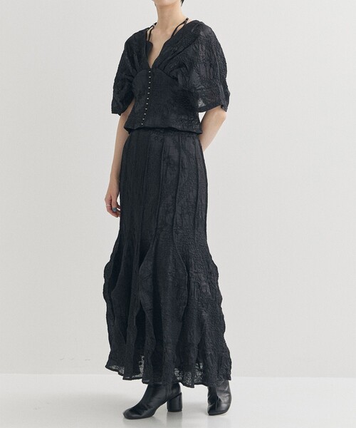 MURRAL（ミューラル）の「【MURRAL/ミューラル】インフレイトブルーミングトップス（シャツ/ブラウス・レディース・ブラック/ホワイト・1）」の19枚目の写真