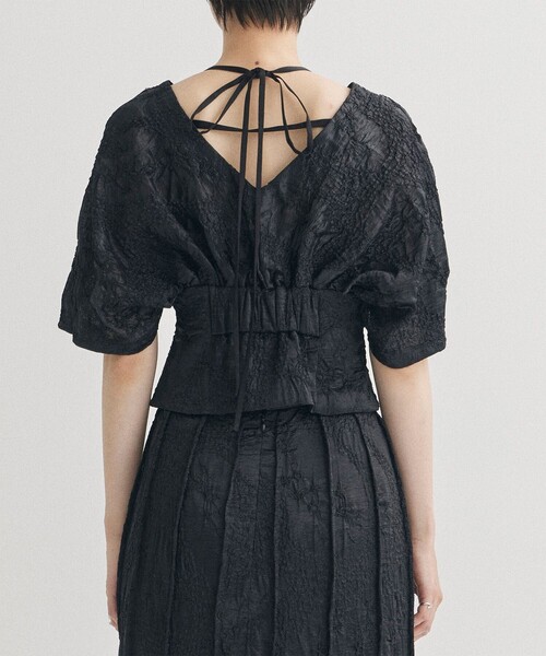 MURRAL（ミューラル）の「【MURRAL/ミューラル】インフレイトブルーミングトップス（シャツ/ブラウス・レディース・ブラック/ホワイト・1）」の16枚目の写真