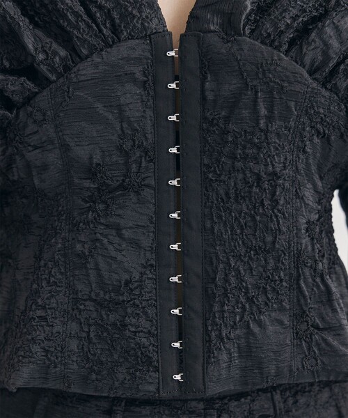 MURRAL（ミューラル）の「【MURRAL/ミューラル】インフレイトブルーミングトップス（シャツ/ブラウス・レディース・ブラック/ホワイト・1）」の13枚目の写真