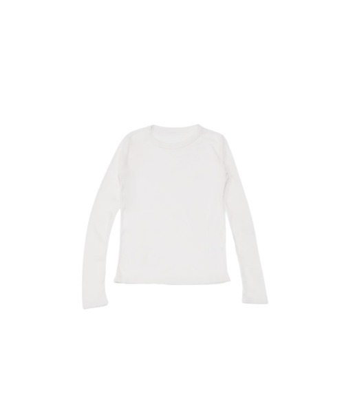 Uenui(ウニュイ)の「【ZOZO限定】ソフト シアー トップス 透け感 シンプル インナー(Tシャツ/カットソー・レディース・ホワイト/ピンク/ブルー/グレー/ブラック・FREE)」の2枚目の写真