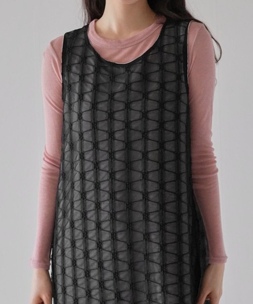 Uenui(ウニュイ)の「【ZOZO限定】ソフト シアー トップス 透け感 シンプル インナー(Tシャツ/カットソー・レディース・ホワイト/ピンク/ブルー/グレー/ブラック・FREE)」の5枚目の写真