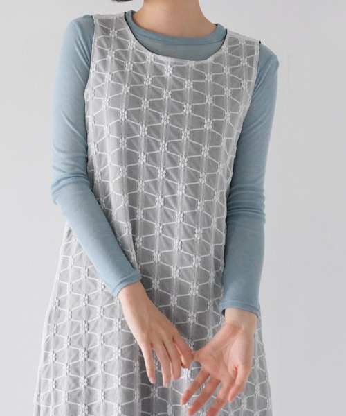tシャツ 「ZOZO限定」ソフト シアー トップス 透け感 シンプル インナー レディース セール】【ZOZO限定】ソフト シアー トップス 透け感 シンプル