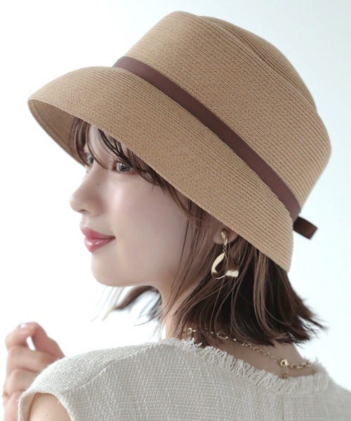 Little&More(リトルアンドモア)の「リボンバケットハット(ハット・レディース・ベージュ/カーキ/ライトパープル/ブラック・FREE)」の3枚目の写真